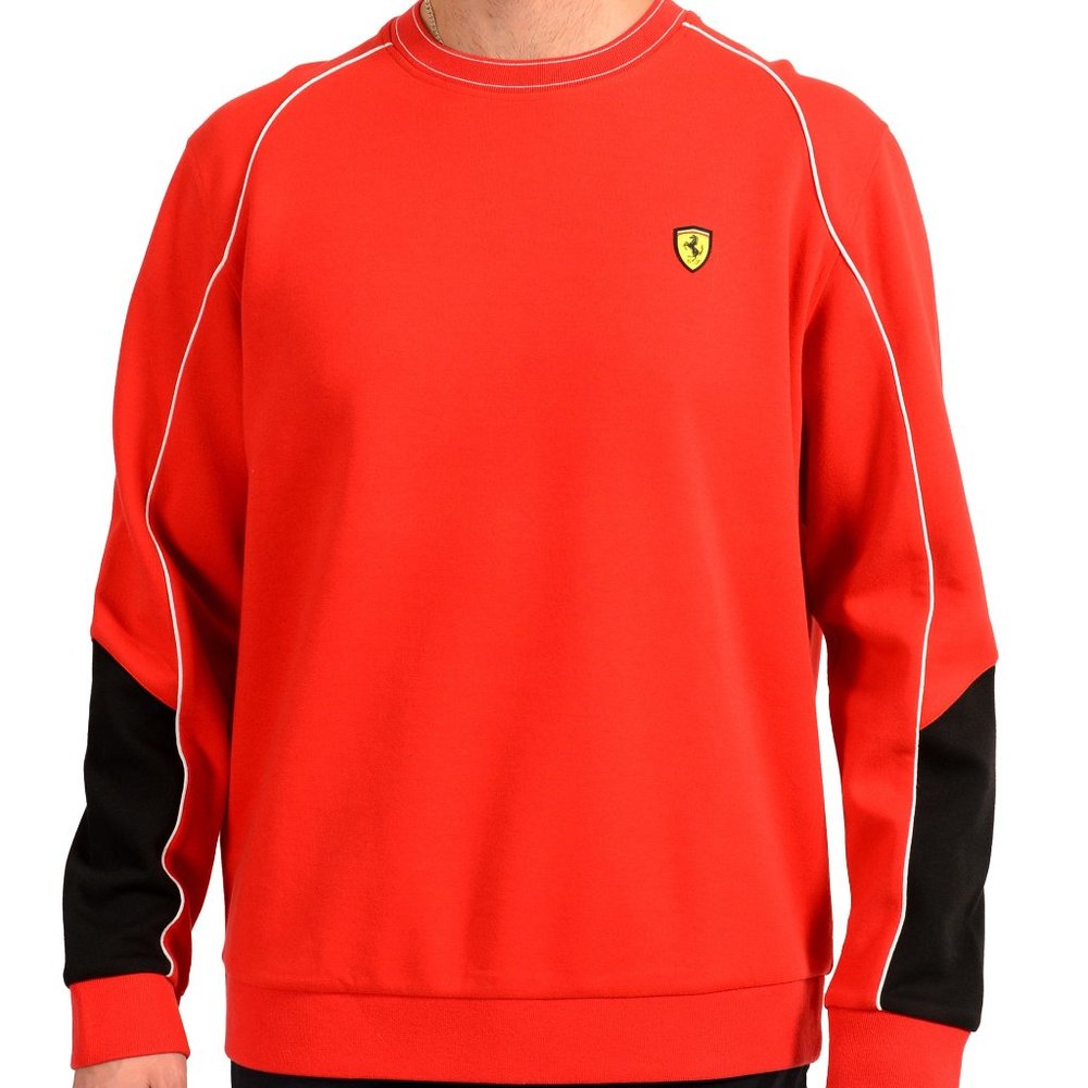 Scuderia Ferrari Men's Red Crewneck Pullover Sweater Sweatshirt US 3XL IT 58